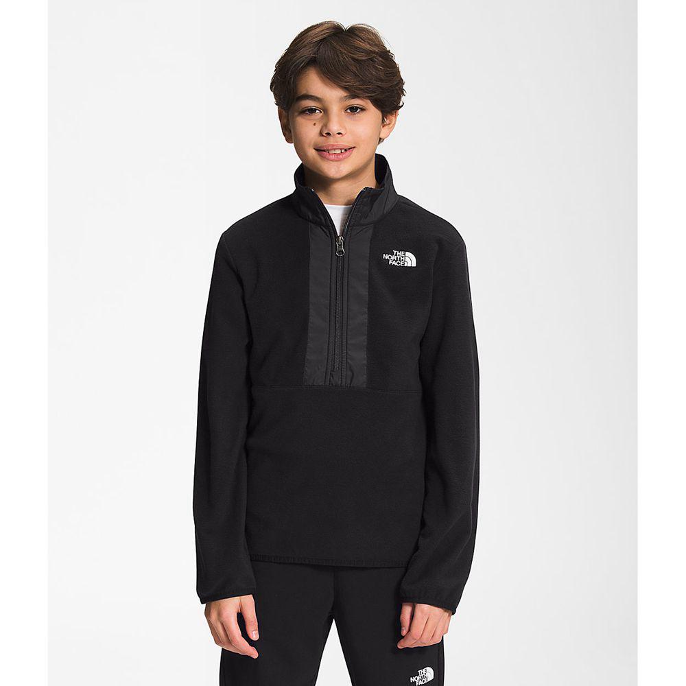The North Face Glacier ¼ Zip Παιδικα Pullover - Μαυρα (YRVA62895)